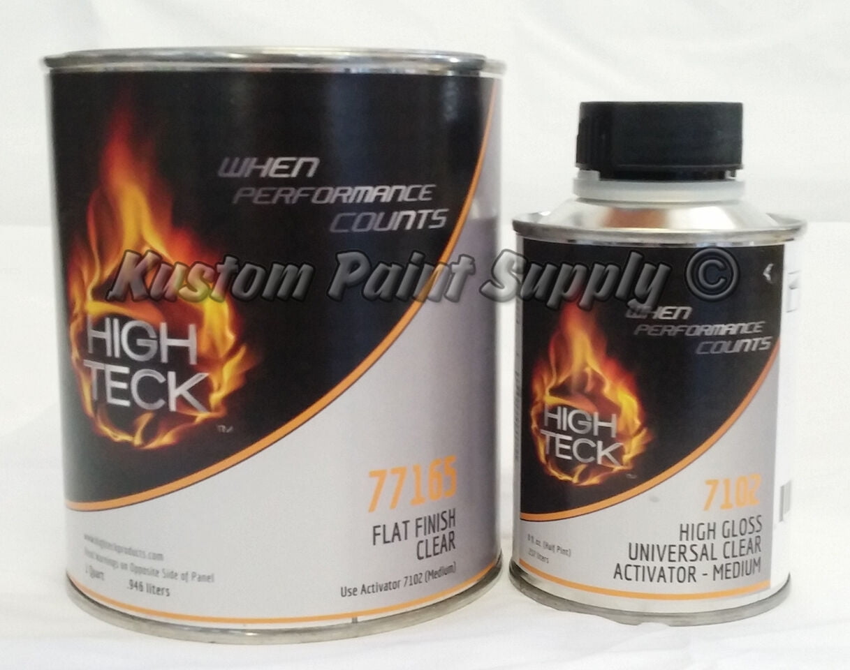 High Teck Flat Finish Clear Coat Quart Kit 77165, 7102