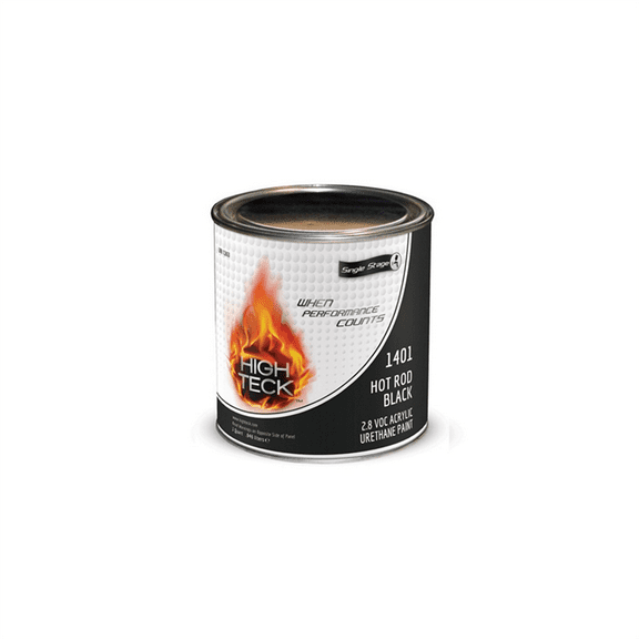 High Teck Products 1401-4 Series 1400 Acrylic Urethane Factory Pack 2K Single Stage Paint, 1 qt, Hot Rod Black