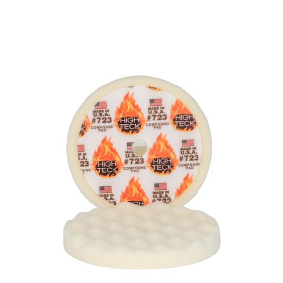 High Teck Products 723 Compounding Pad, 8 in Dia x 1 in in THK, White, Open Cell Foam