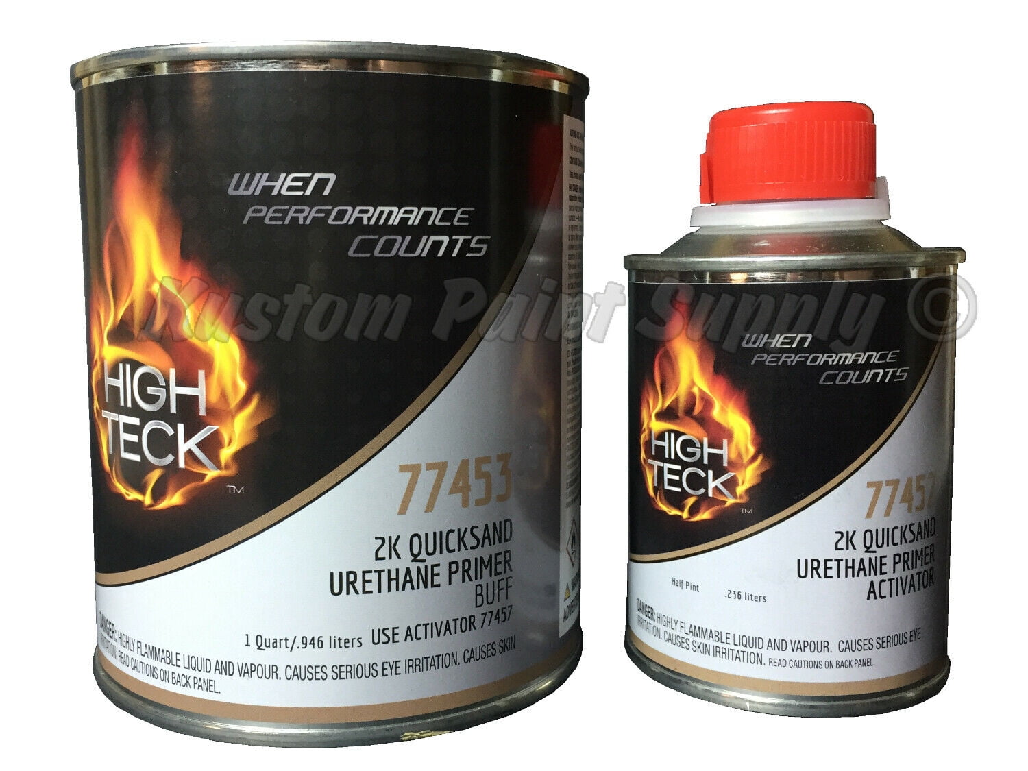 High TeckUretano 2K Quicksand Beige Urethane Primer Paint Primer 1 Quart 2 Pieces