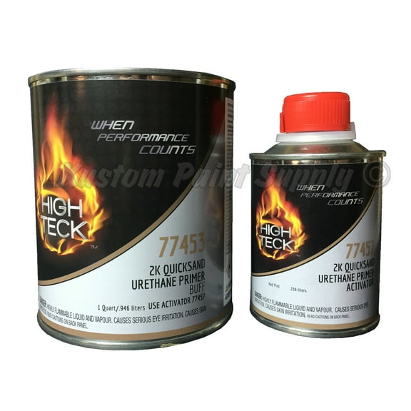 High TeckUretano 2K Quicksand Beige Urethane Primer Paint Primer 1 Quart 2 Pieces