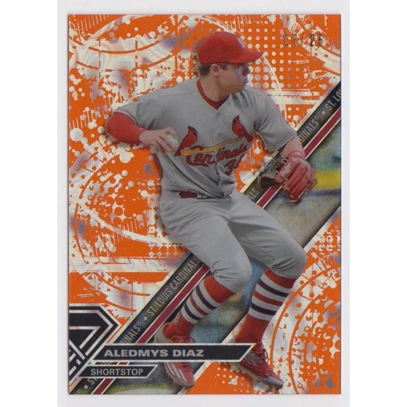 High Tek Orange Magma Diffractor Aledmys Diaz #HT-AD Parallel Near Mint Baseball Card St. Louis Cardinals MLB Baseball Trading Card