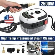 High Temp 2500W Handheld Pressurized Steam Cleaner, 6-Speed Adjustable with Large Capacity Tank for Kitchen, Bathroom, Car & More - Portable Cleaning Machine