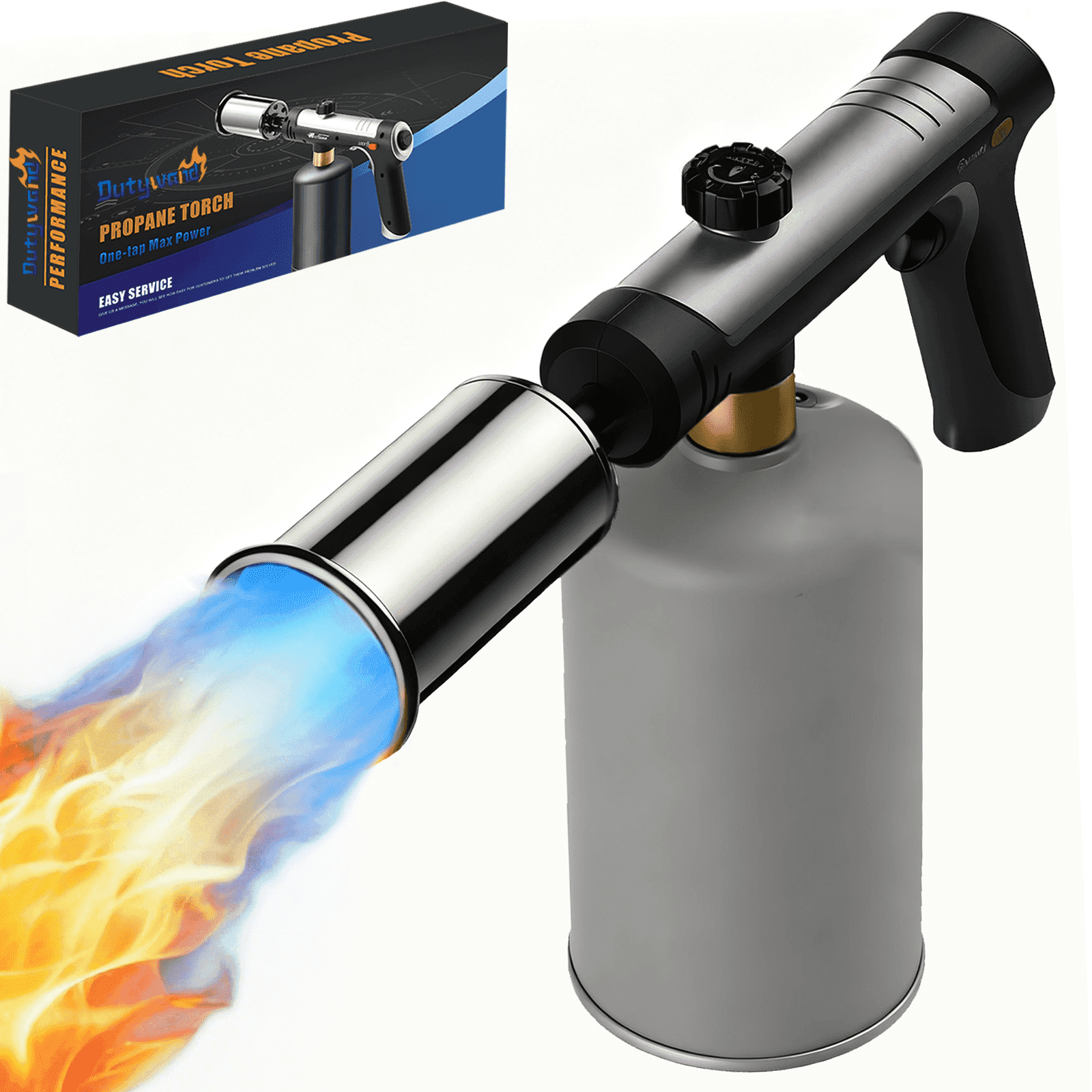 High Temp Propane Torch Gun - One-Touch Max Flame, Grill Gun with ...