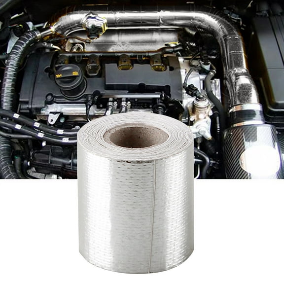 High-Temperature Aluminum Foil Tape, Heat-Resistant Insulation Wrap for Exhaust Pipes and Range Hoods, Reflective Metal Adhesive Tape Seals Ducts and Blocks Thermal Transfer