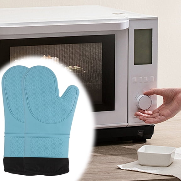 High Temperature Baking Gloves Kitchen Insulation Mitts Soft Heat Resistant Material Withstand High Heat for Easy Cleaning and Long Lasting Use for Home Bakers and Cooking Enthusiasts Topliu