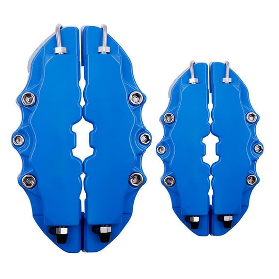 High Temperature Brake Caliper Cover Set of 4 Universal Automotive Wheel Modification Decor Trim Blue 7x2 Inch