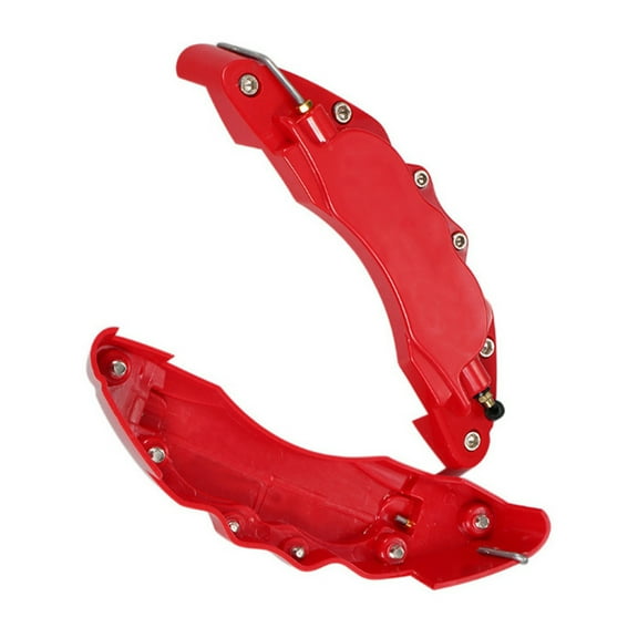 High Temperature Brake Caliper Cover Set of 4 Universal Automotive Wheel Modification Decor Trim Red 9x3 Inch