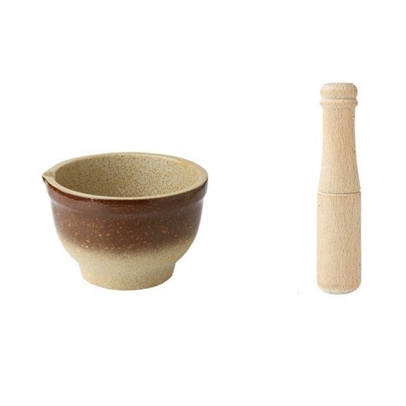 High Temperature Ceramic Thickened Mortar and Pestle Set Commercial Herb Grinder Pharmacy Pound Pills Bowl