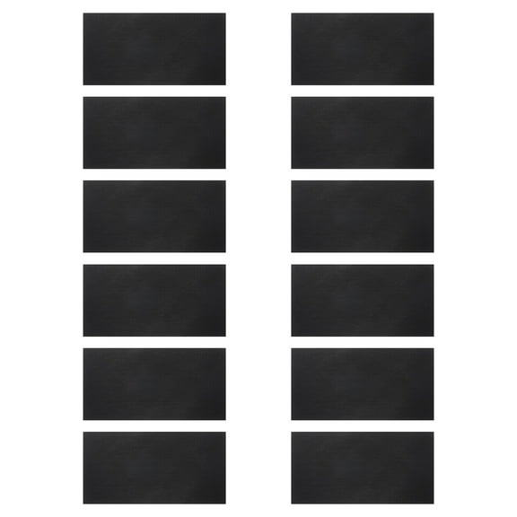 High Temperature Joint Tapes, 12 Pcs 2" x 4" Fiberglass Fireproof Fireplace Seal High Temperature Resistance End Tape for Wood Stoves Door Gasket Fireplace Grill Seal Rope, Black