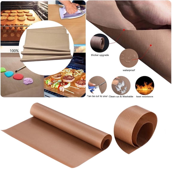 High Temperature Linoleum Baking Mat for Oven Non-Stick Bakeware | Linoleum Baking Sheet for Kitchen Use, 15.7523.62 inch, Khaki