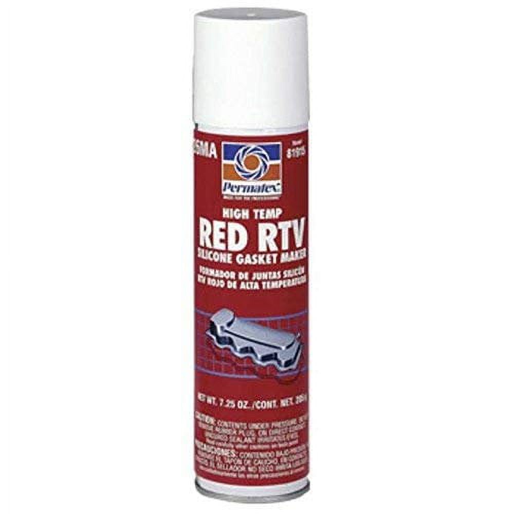 High Temperature Red RTV Silicone Gasket Maker, 7.25 oz. Automatic Tube ...