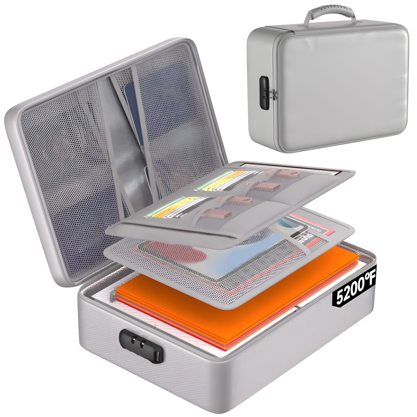 Waterproof Document Protection High Temperature Resistant Up to 5200F Waterproof File Protections Box ...