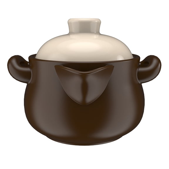 High Temperature Resistant Ceramic Casserole Pot, Multi-Purpose Clay Pot for Stewing Soup & Cooking Congee Porridge, Stovetop Ceramic Soup Pot for Home Kitchen