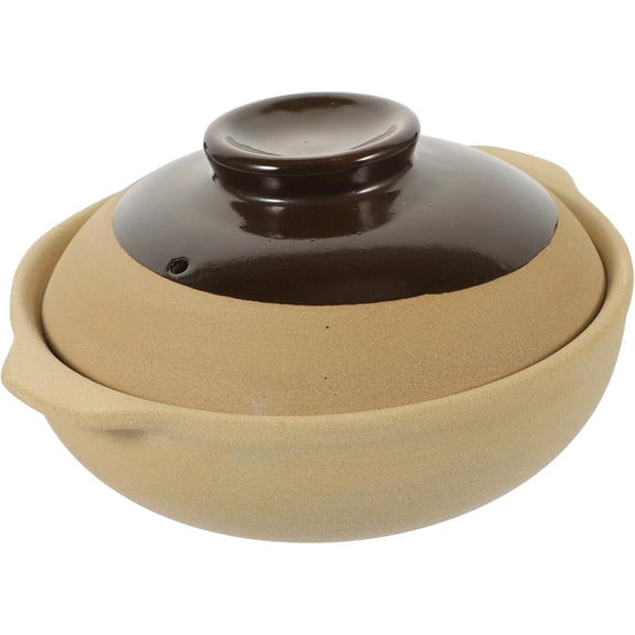 High Temperature Resistant Ceramic Casserole Stew Pot for Home Cooking Conduction Non Stick Smooth Interior Ergonomic Design for Comfortable Handling