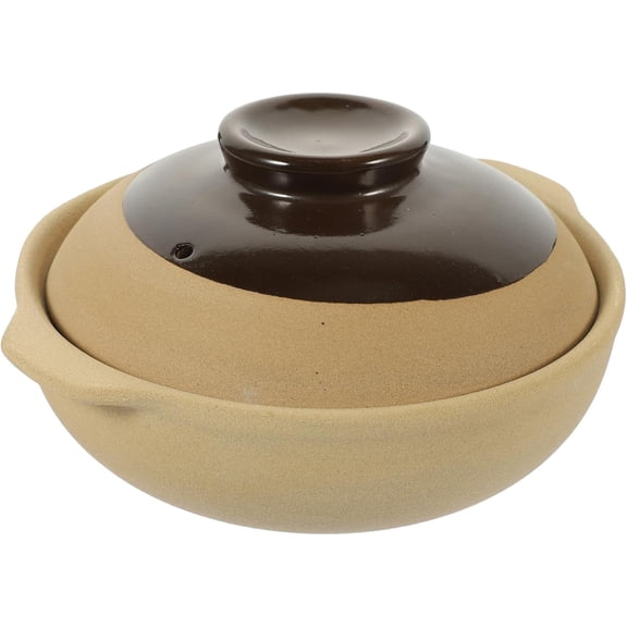 High Temperature Resistant Ceramic Soup Pot for Stewing and Cooking Ergonomic Thermal Shockproof Casserole with Smooth Surface Practical Kitchen Cookware for Healthy Meals