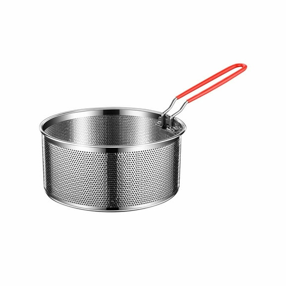 High Temperature Resistant Deep Fry Basket for Cooking Stainless Steels Deep Fry Basket Round Net Serving Food Strainers
