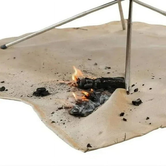 High Temperature Resistant Fiberglass Fireproof Blanket 39.4"x39.4" for Outdoor Camping, The Ember Mat,Fire Pit Mat,Grill Mat,Protect Your Deck, Patio, Lawn or Campsite from Popping Embers