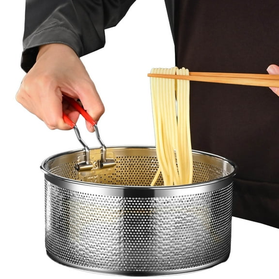 High Temperature Resistant Fry Basket for Cooking Stainless Steels Fry Basket Round Net Serving Food Strainers