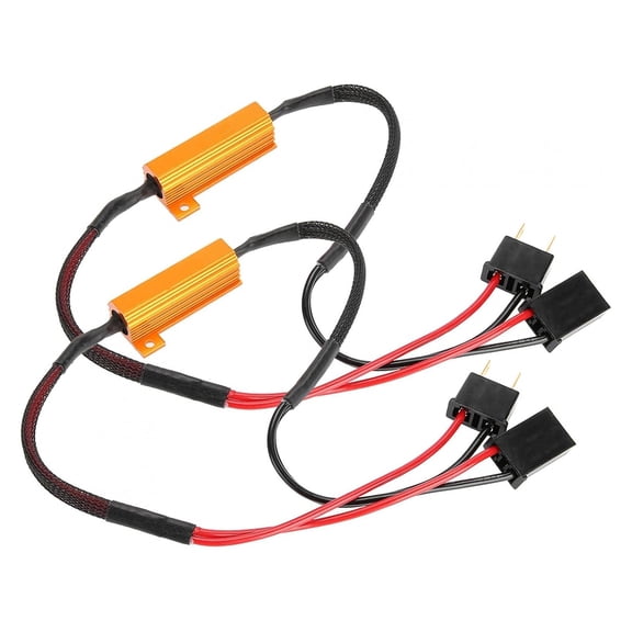 High Temperature Resistant LED Decoders Harness Plugs & Play Headlight Load Resistor Simple Installation for Vehicle
