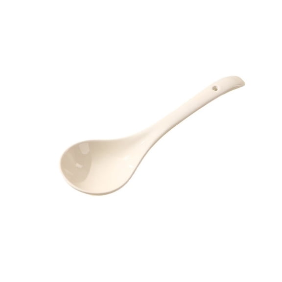 High Temperature Resistant Service Ceramic Ladle For Serving Soup And Stew, Long Handled Spoon with Deep Oval Hook Design, Dishwasher Safe