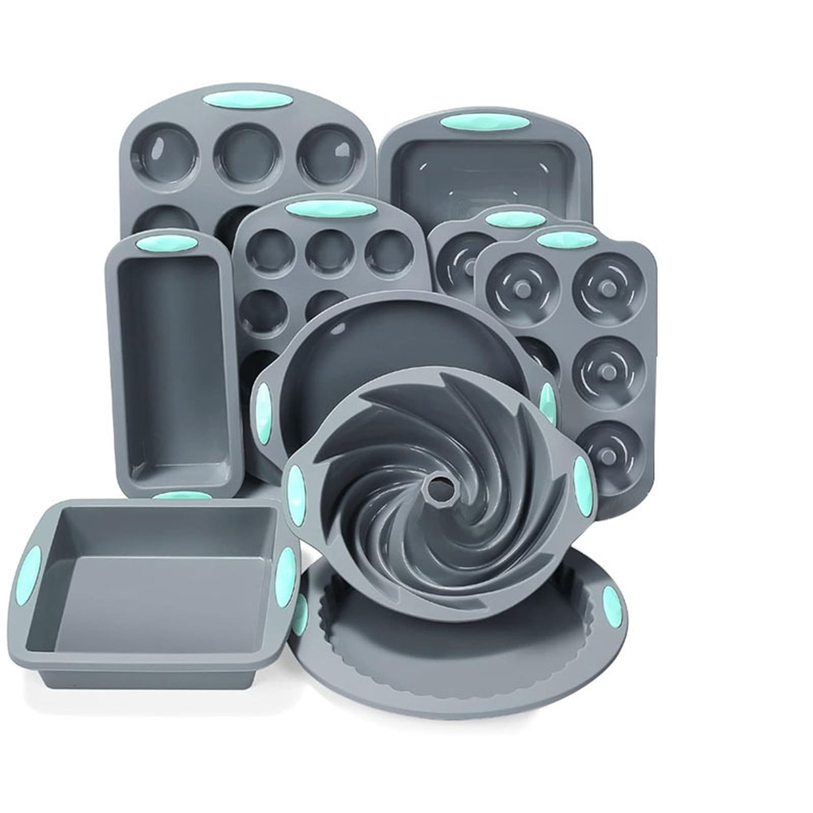 HARFINGTON 3-Pack Round Cake Pans 10 Inch - Nonstick Silicone Bakeware Molds - View #3
