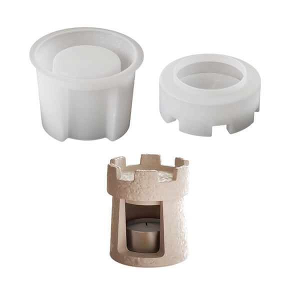 High Temperature Resistant Silicone Mold Castles Candle Holder Mold Diffuser Burners Molds Silicone Resin Mold for Craft