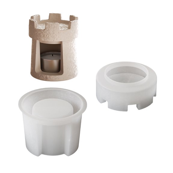 High Temperature Resistant Silicone Mold Castles Holder Mold Diffuser Burners Molds Silicone Resin Mold for
