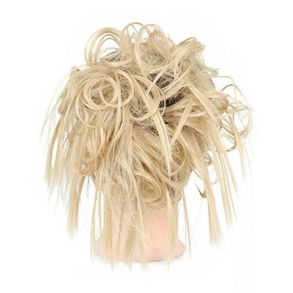 High Temperature Silk Synthetic Messy Bun Wig with Elastic Hair Band Natural Fiber Texture