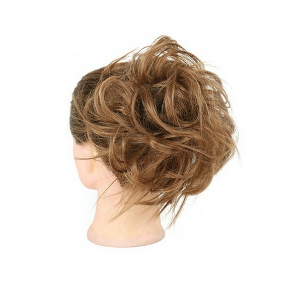 High Temperature Silk Synthetic Messy Hair Band Elastic Band Bun Wig for Natural Looking Hairstyles