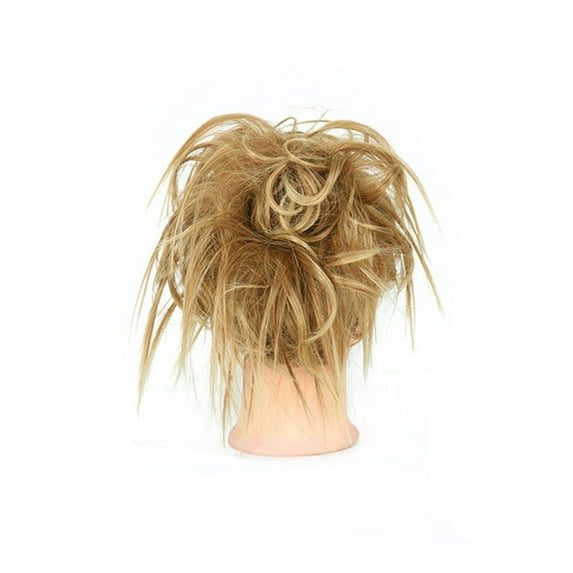 High Temperature Synthetic Messy Bun Wig with Elastic Band for Natural in Blonde and Brown Shades