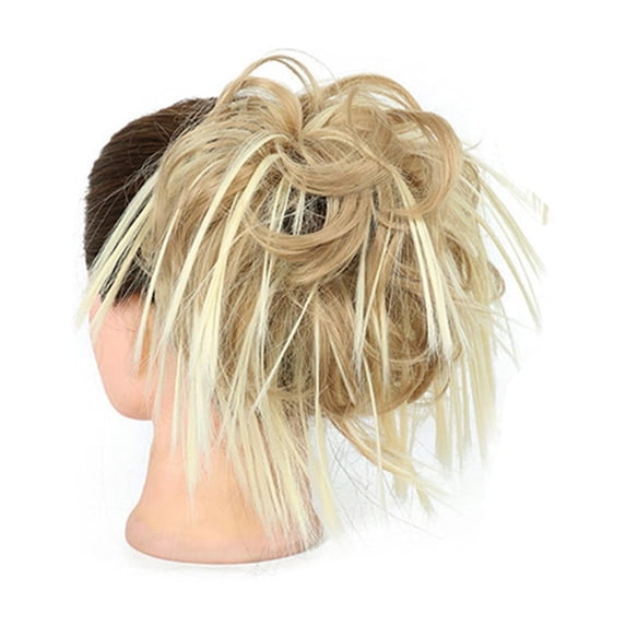 High Temperature Synthetic Messy Hair Band Bun Wig Natural Fiber for Stylish
