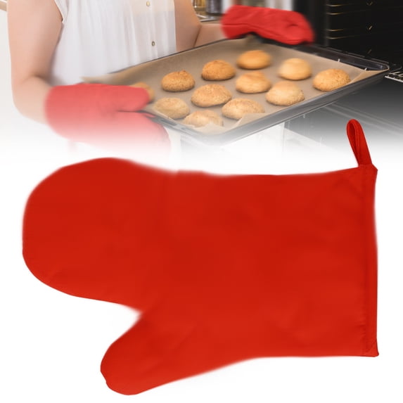 High Temperature Thick Insulated Microwave Oven Glove, Heat Resistant Cooking Cotton Mitt for Kitchen, Multicolor C