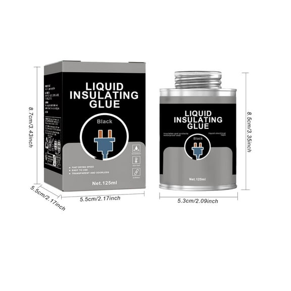 High Temperature Transparent Adhesive Electrical Insulation Waterproof Sealant Marine Grade Industrial 125ml Heat Resistant Glue For Electrical Components(Black)