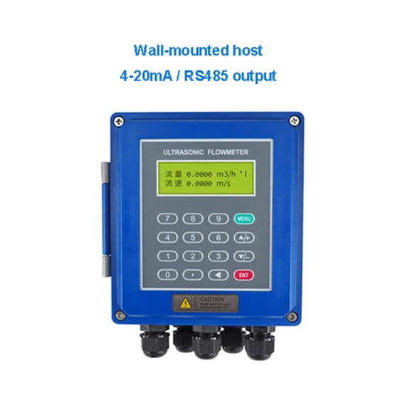 High-Temperature Ultrasonic Flowmeter, Portable External Clip -in Pipe Segment Liquid Flow Velocity Meter ,Good Performance