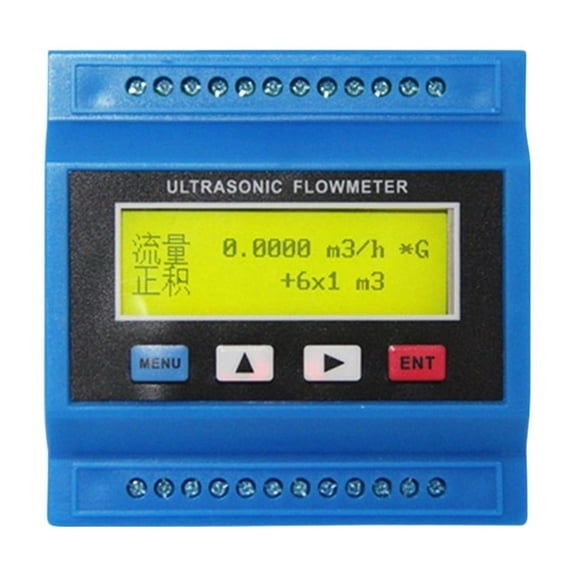 High-Temperature Ultrasonic Flowmeter, Portable External Clip -in Pipe Segment Liquid Flow Velocity Meter