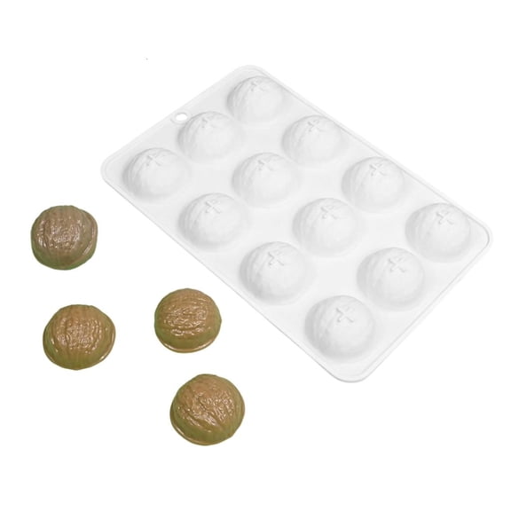 High Temperatures Resistant Walnut Silicone Molds for Cake Decorating 12 Cavity