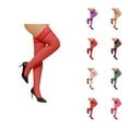 thumbnail image 1 of High Thigh Stockings with Wide Lace Trim, 6 Pairs Women's Lace Thigh-High Socks, Long Over-Knee Legwear for Elegant and Alluring Fashion, 1 of 4