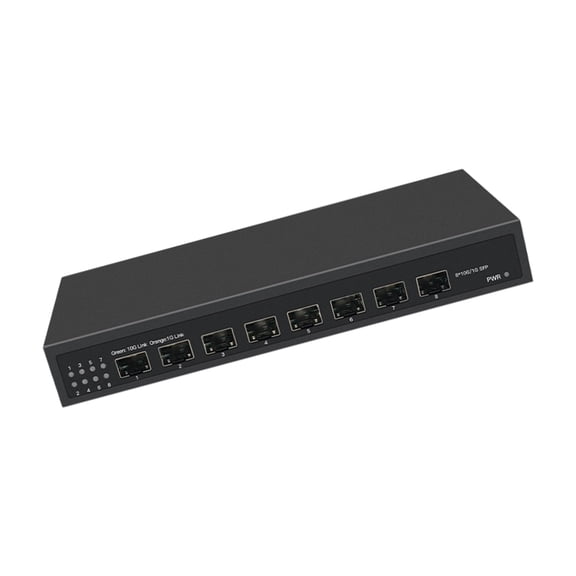 High Throughput 8 Port 10Gbps Ethernet Fiber Opticals Switching Unmanaged Plugs and Play Low Latency