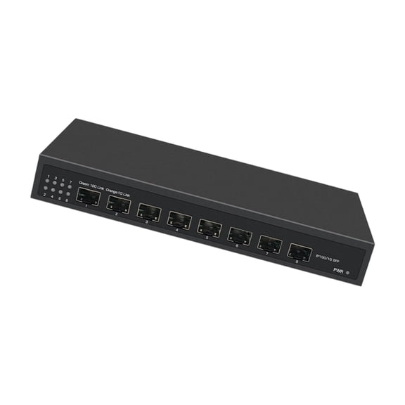 High Throughput 8 Port 10Gbps Ethernet Fiber Opticals Switching Unmanaged Plugs and Play Low Latency