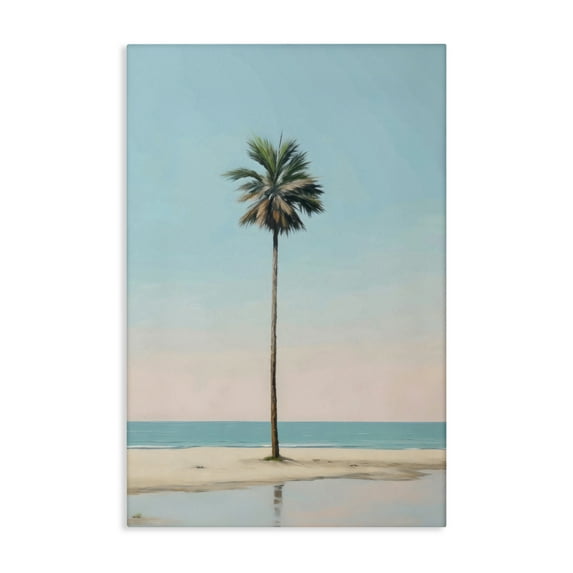 Stupell Industries High Tide Lone Palm Canvas Wall Art, design by LSR Design Studio, 45 x 30