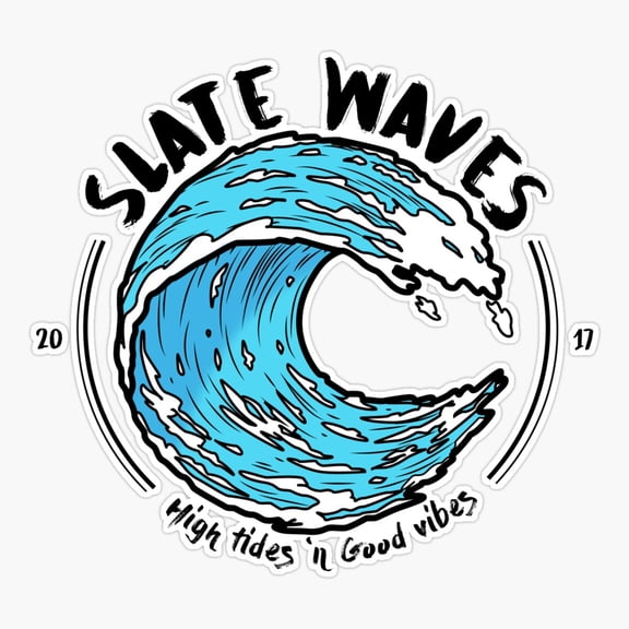 High Tides Good Vibes Quote Sticker