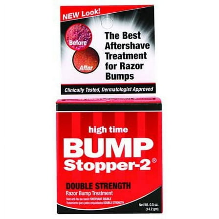 High Time Bump Stopper-2 Double Strength Razor Bump Treatment, 0.5 oz