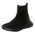 thumbnail image 1 of High Top Fashion Sneakers Ankle Boots for Women Casual Comfort Lace up Slip on Socks Walking Shoes, 1 of 5