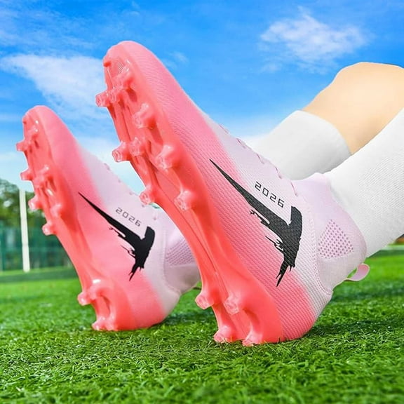 High Top Football Shoes Long Spikes Football Shoes Lightweight Professional Athletic Training for 11 To 18
