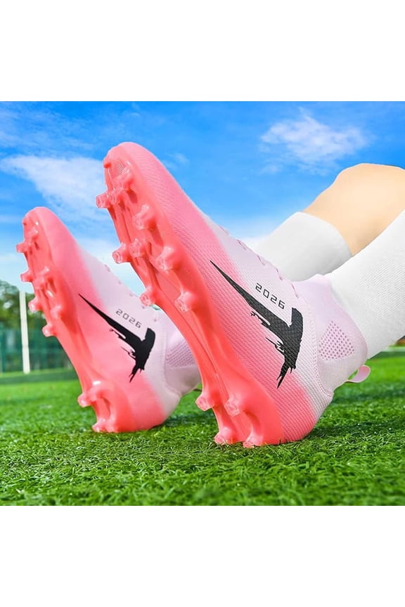 High Top Football Shoes Long Spikes Football Shoes Lightweight Professional Athletic Training for 11 To 18