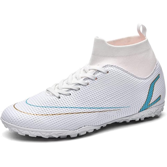 HighTop Men's Cleats Soccer Boots Lightweight Turf Football Shoes