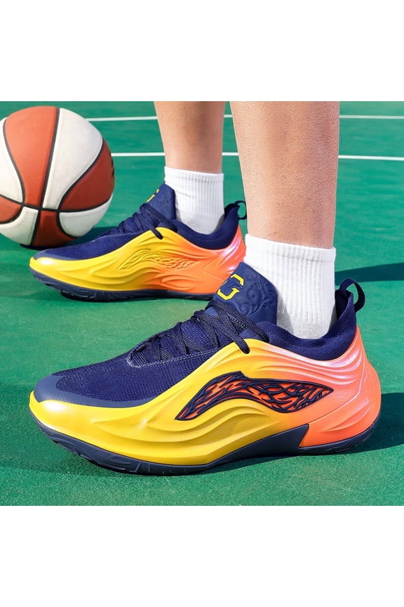 High Top Mens Basketball Shoes Streetball Master Breathable Outdoor Sneakers Cushioning Shoes for Fitness