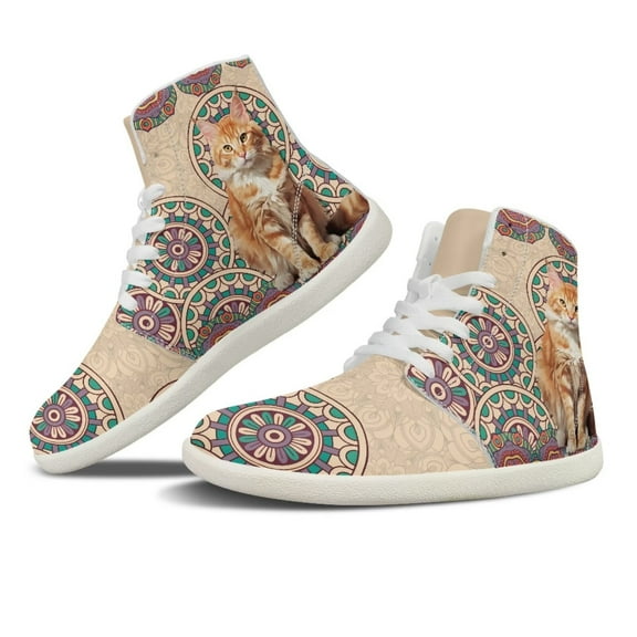 High Top Minimalist Barefoot Shoes for Women Wide Toe Box Casual Tennis Comfortable Fashion Sneakers with Zero Drop Sole