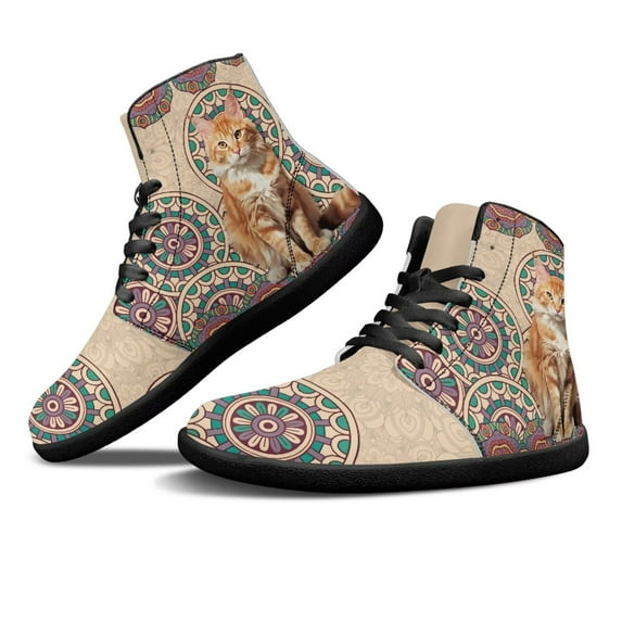 High Top Minimalist Barefoot Shoes for Women Wide Toe Box Casual Tennis Comfortable Fashion Sneakers with Zero Drop Sole